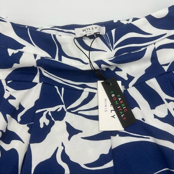 Milly Minis NWT Magnolia Print Pleated Shorts (8) - Picture 9 of 11